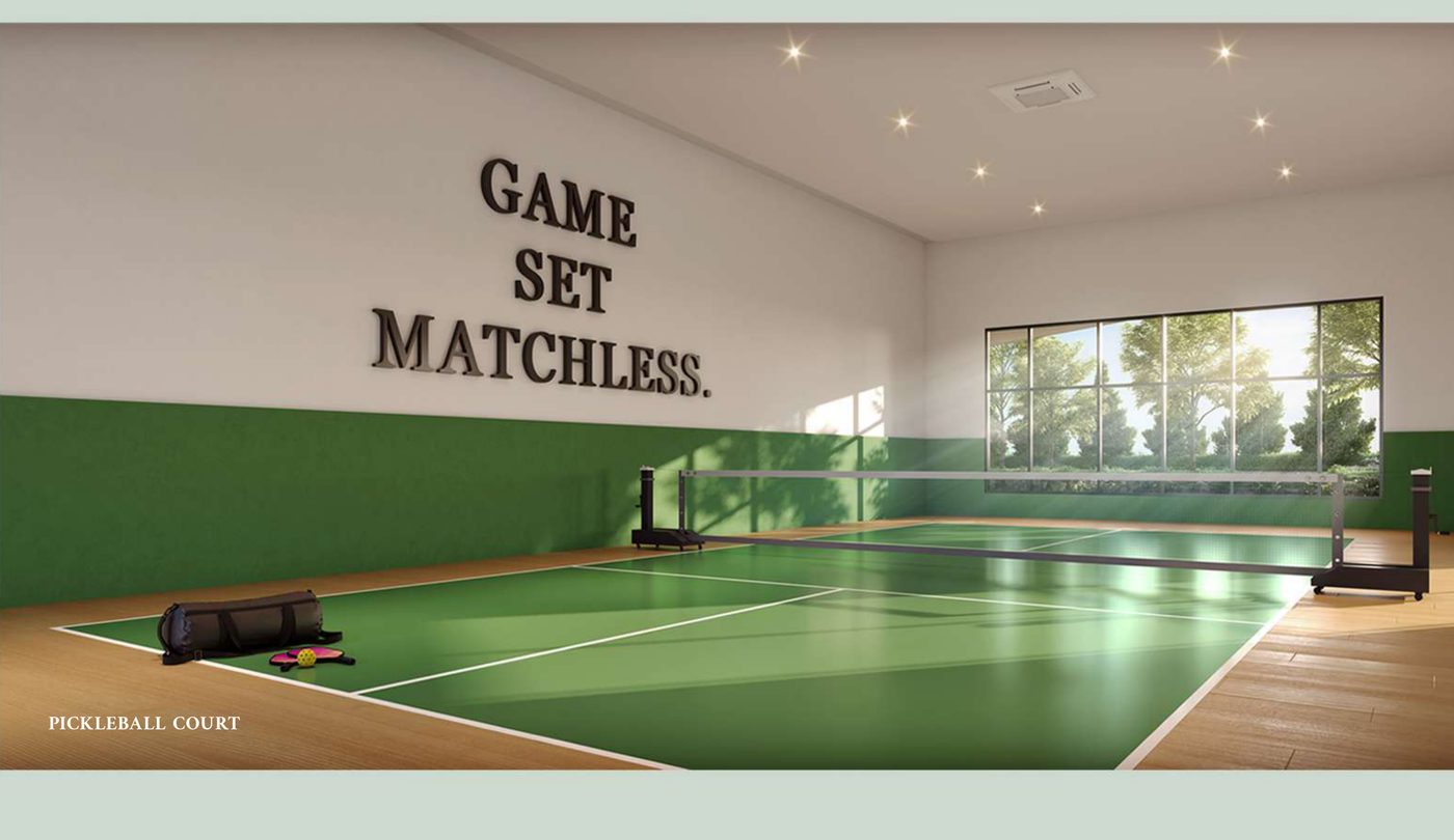 Indoor pickleball court
